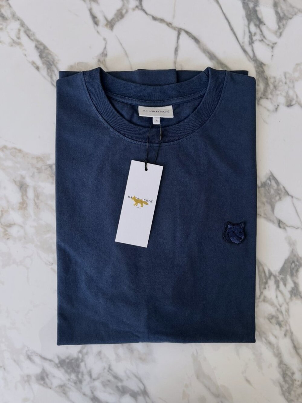 NWT - Maison Kitsune Fox Head T-shirts - Ink Blue🦊